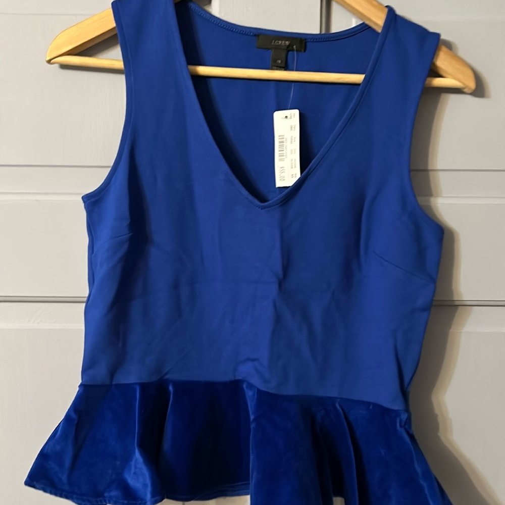 J Crew Blue Sleeveless Top